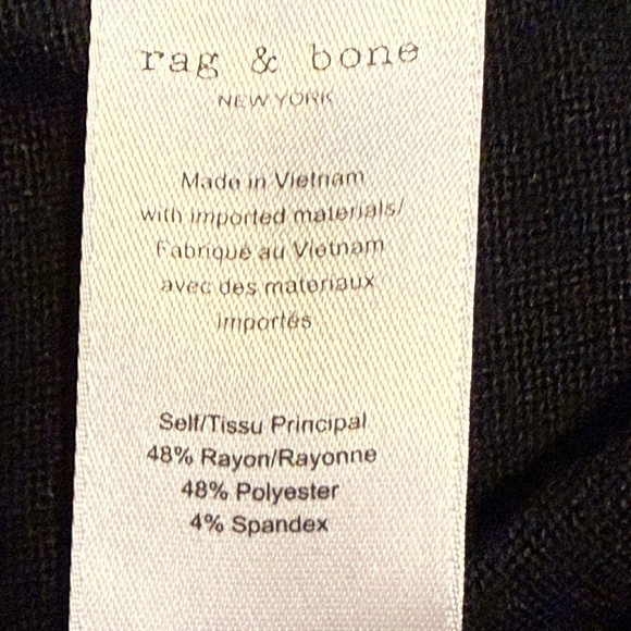 Rag & Bone Black Long Sleeve Lightweight Crew Neck Top XS - Picture 4 of 4
